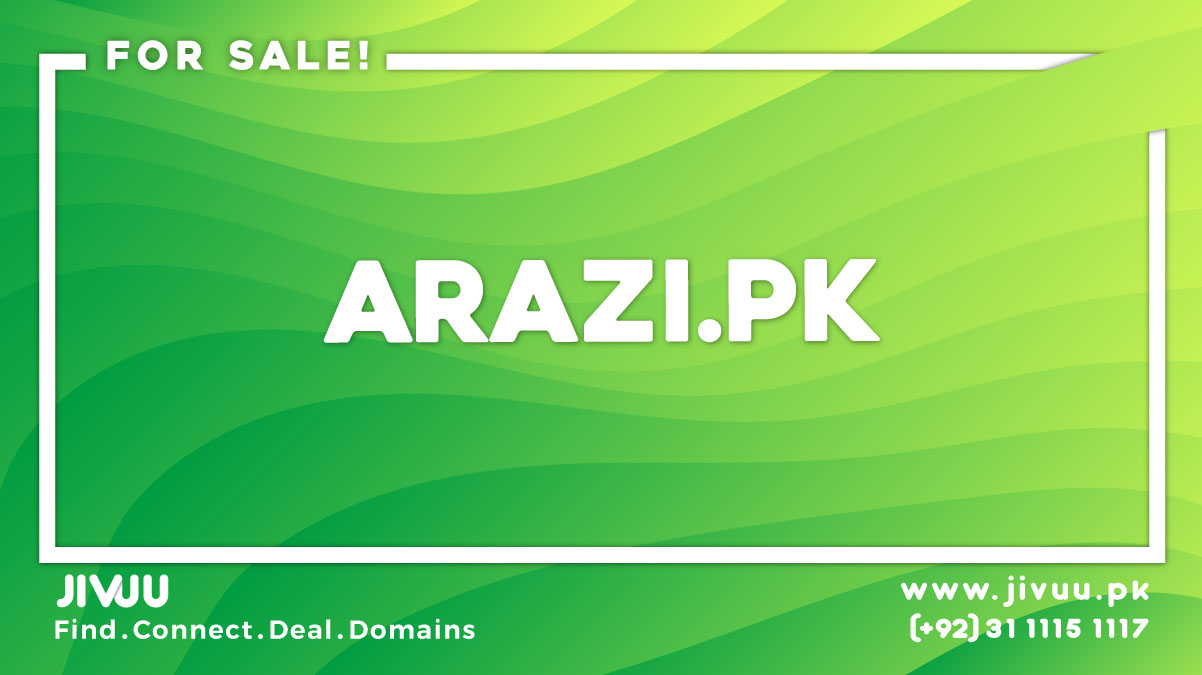 arazi.pk Domain Name for Sale, Buy Now! Jivuu